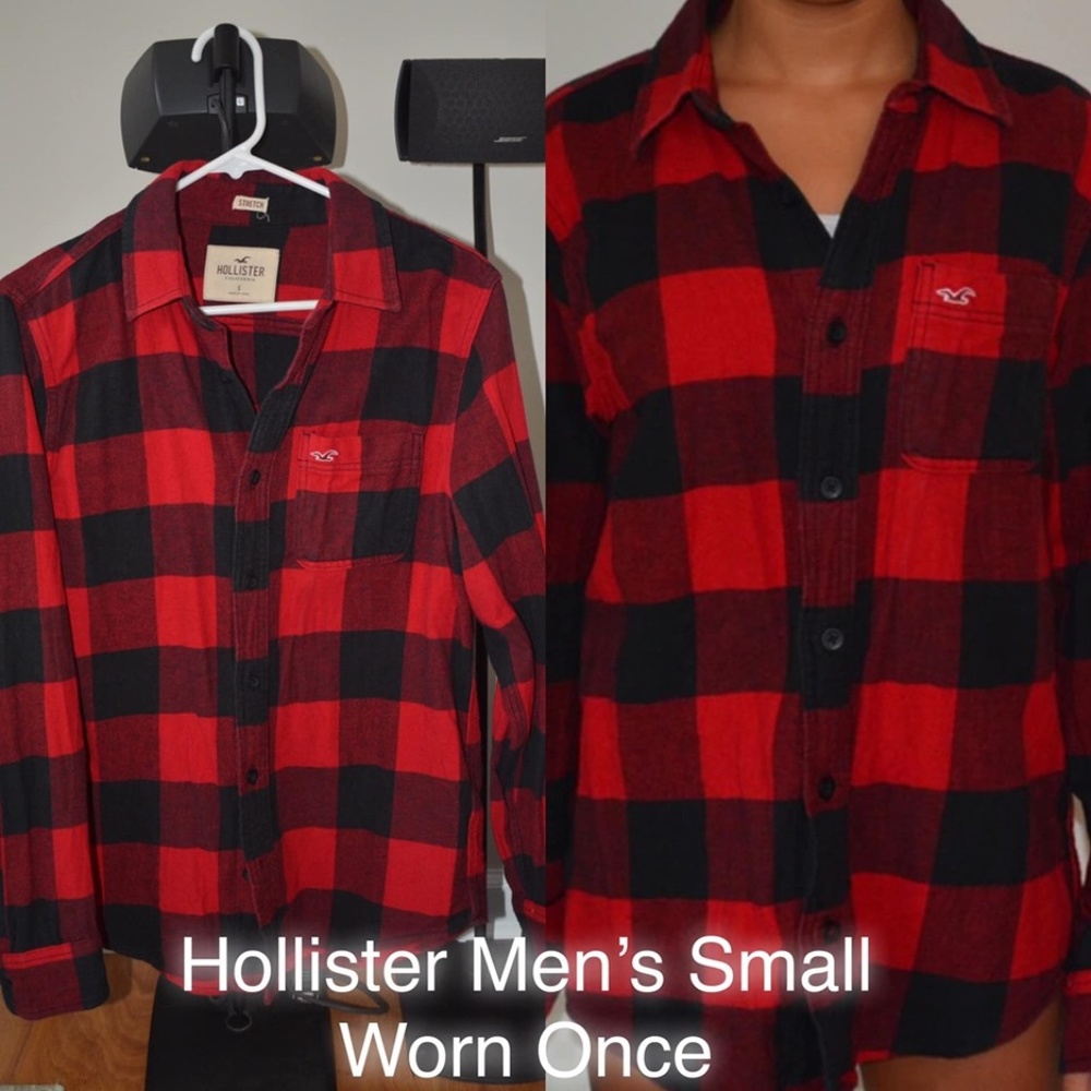 Hollister Men's Plaid Button-up